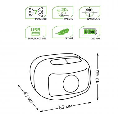 Налобный фонарь Gauss GF402GF402_GAUSS