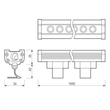 Прожектор светодиодный Arlight 36W 4000K AR-Line-1000L-36W-220V Day 024305