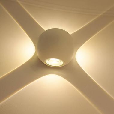 Уличный настенный светодиодный светильник Arlight LGD-Wall-Orb-4WH-8W Warm White 021819